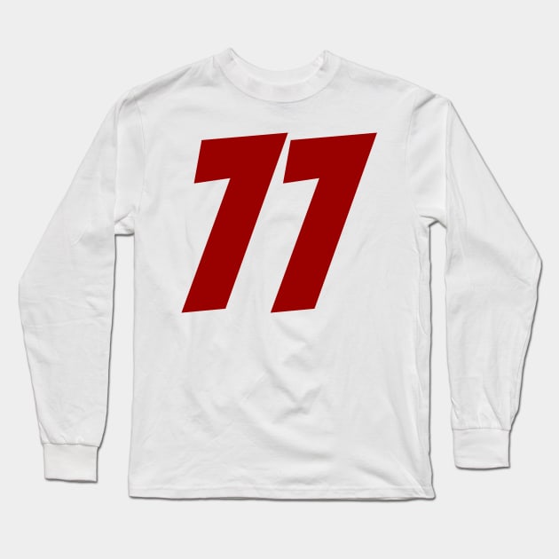 Valtteri Bottas 77 - Driver Number Long Sleeve T-Shirt by GreazyL